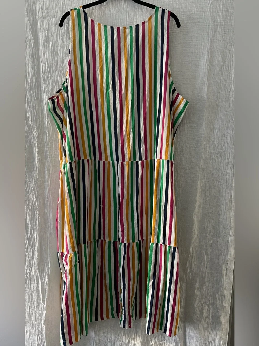 J. Crew Multicolor Vertical Stripe Sleeveless Dress